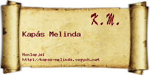 Kapás Melinda névjegykártya