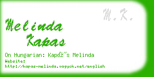 melinda kapas business card